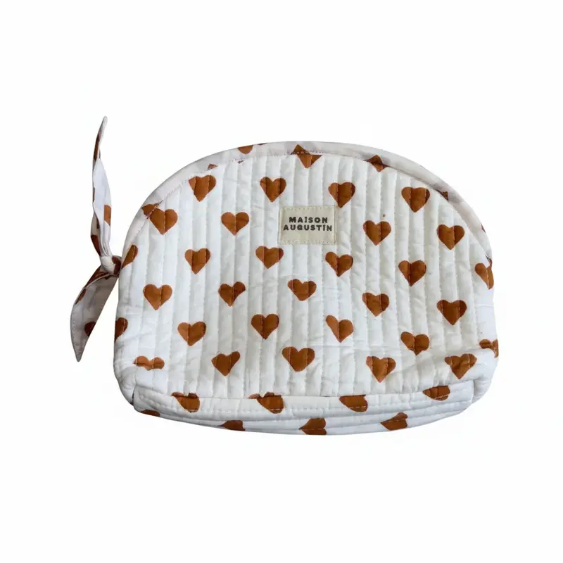 Trousse de toilette Love cannelle