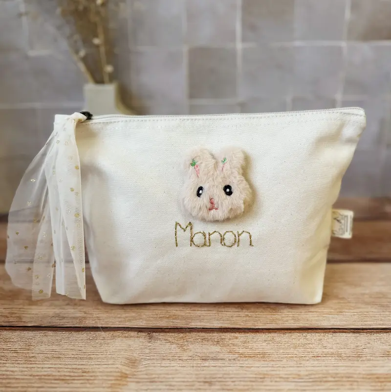 Trousse de toilette personnalisée - Mon petit lapin