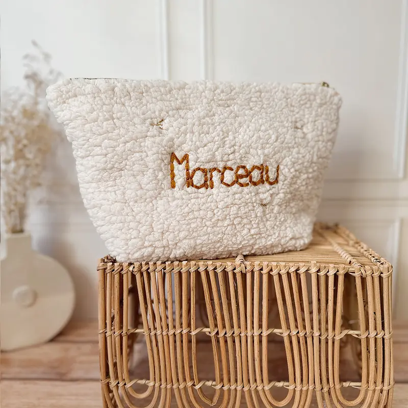 Trousse de toilette personnalisée - Sherpa beige