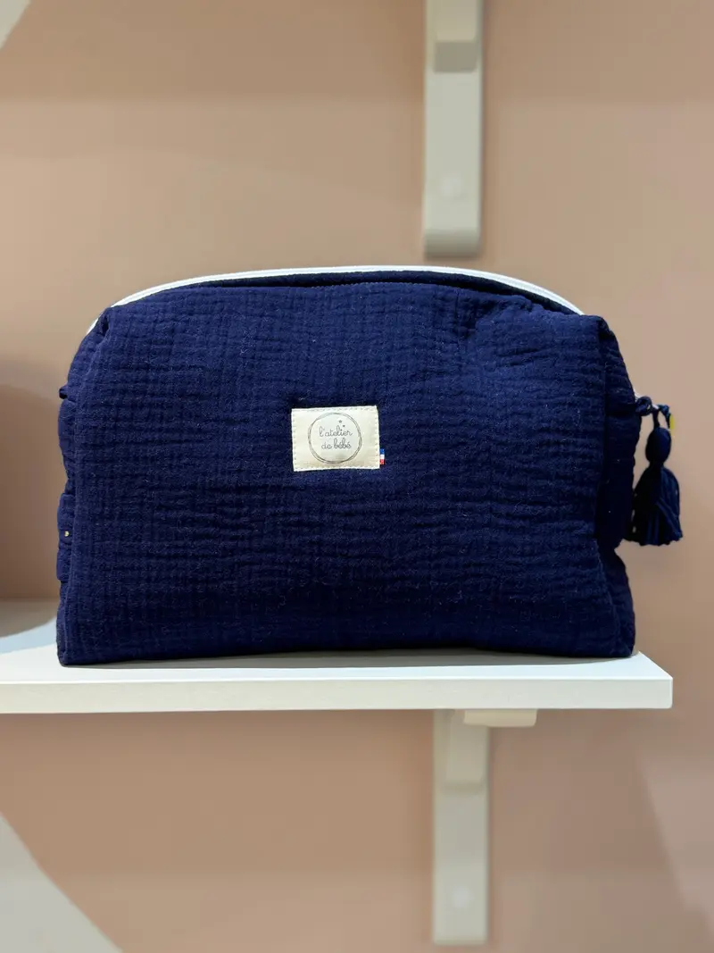 Trousse de toilette xl bleu nuit
