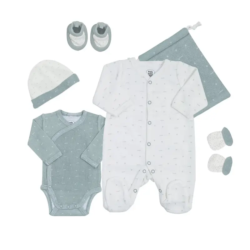Trousseau de naissance - Vert sauge - Taille