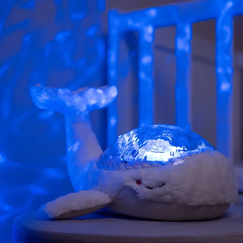 Veilleuse à projecteur Tranquil Whale™ - Blanc (Rechargeable)