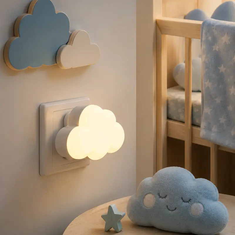 Veilleuse Bébé Nuage à Capteur Crépusculaire