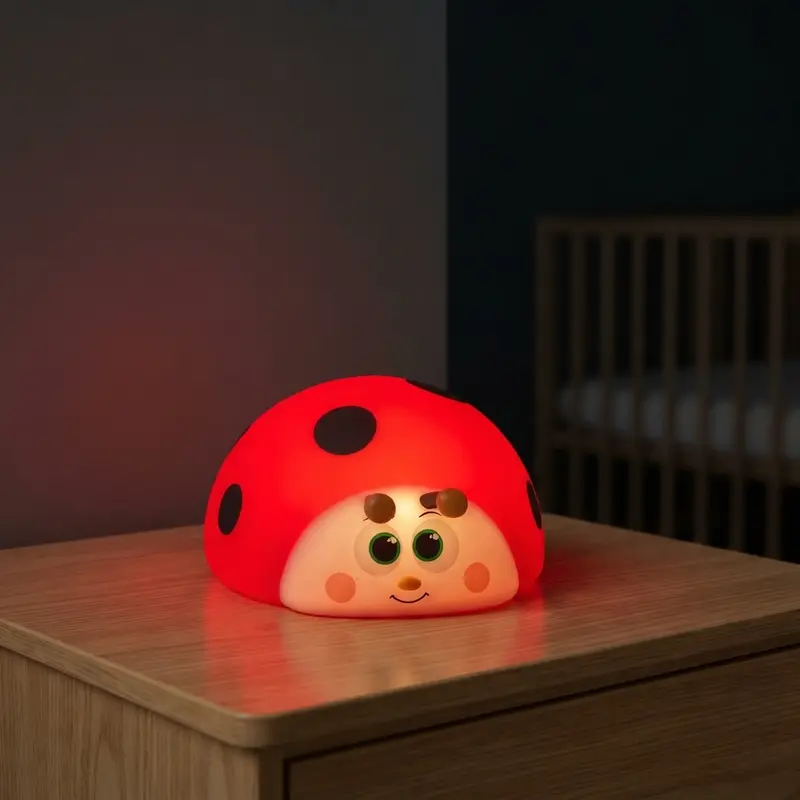 Veilleuse lumière rouge - Coccinelle tactile