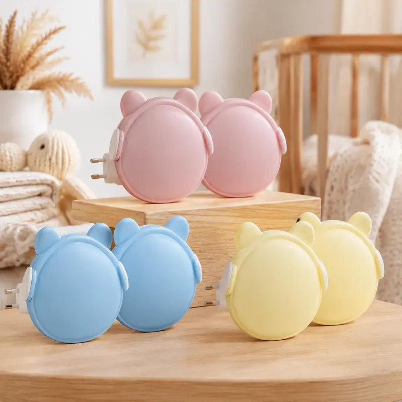 Veilleuses Bébé Ours à Capteur Crépusculaire – Lot de 2