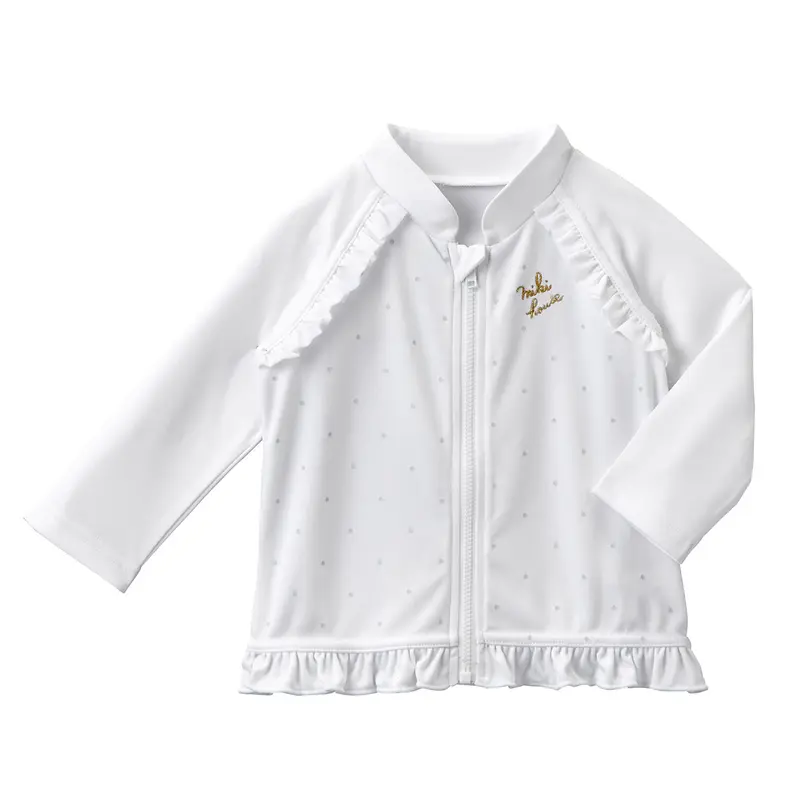 VESTE ANTI UV AQUATIQUE BLANCHE À VOLANTS