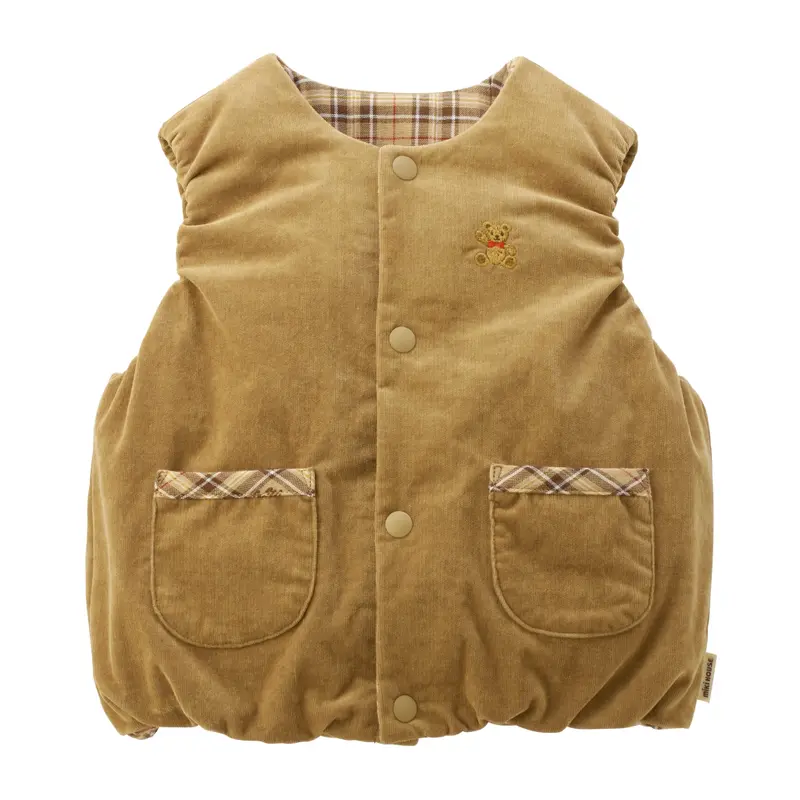 VESTE BEIGE RÉVERSIBLE SANS MANCHES