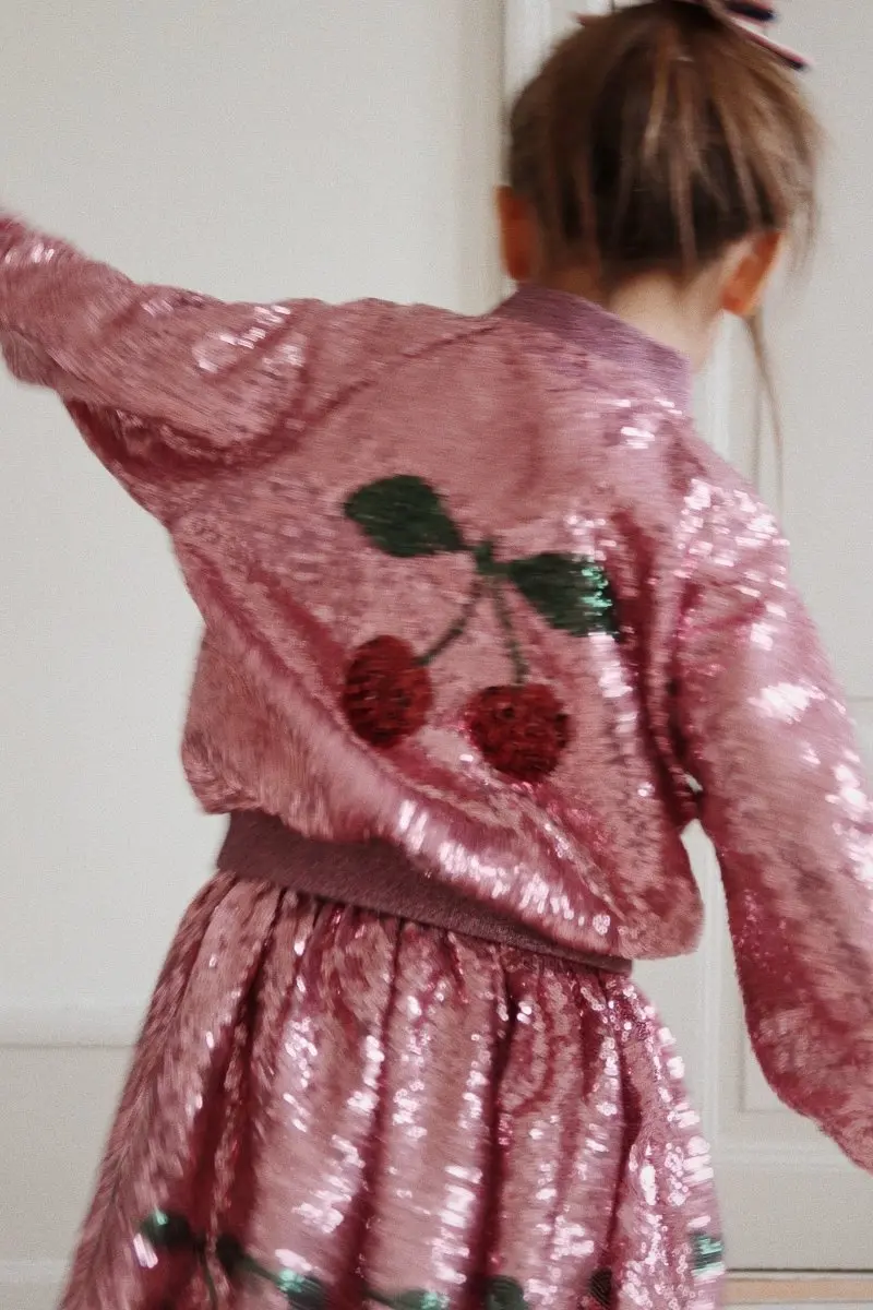 Veste Bomber À Sequins Starla - Rose