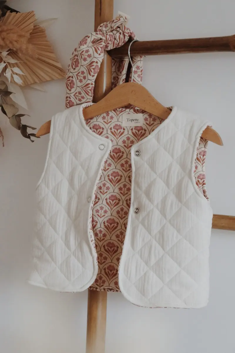 Veste matelassée sans manches crème/Indira Taille 36 mois