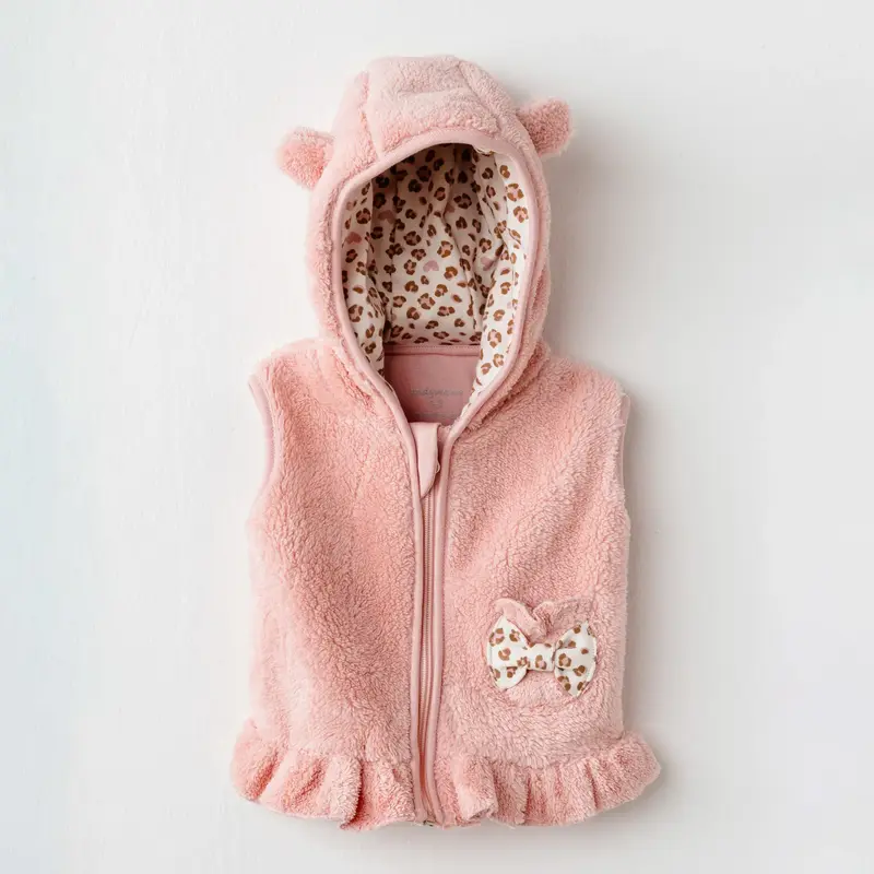 Veste Sans Manches Bébé – Graou rose