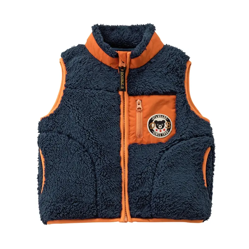 VESTE SANS MANCHES BLEU MARINE DOUBLE B