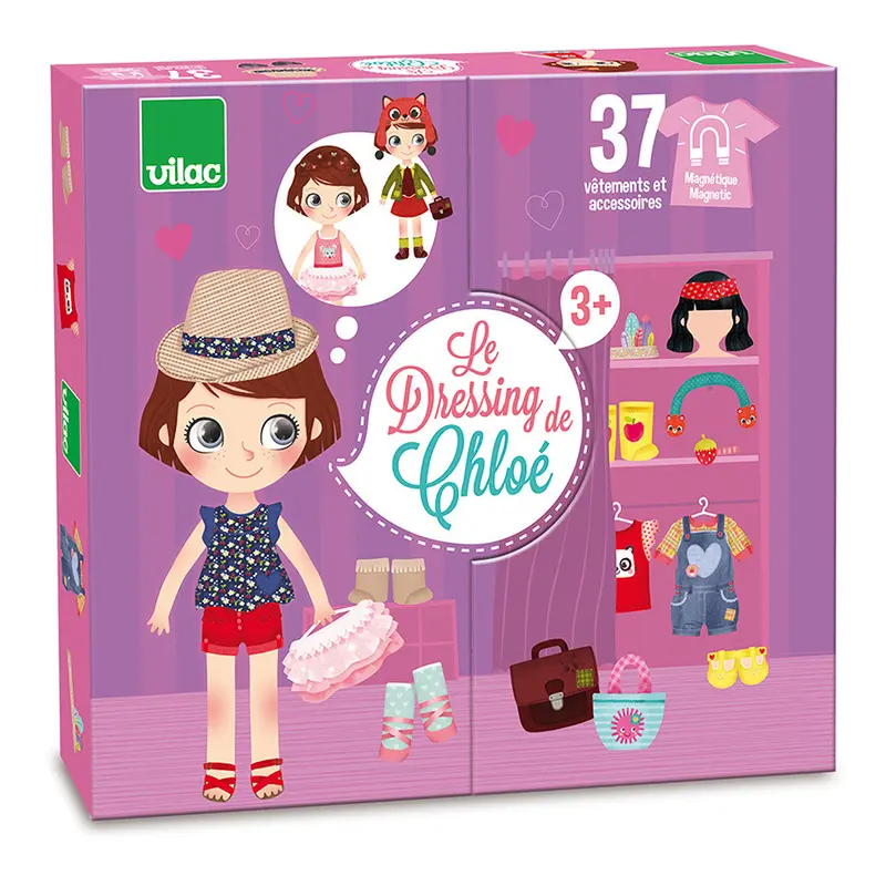 Vilac - le dressing de Chloé - en bois- 3 ans +