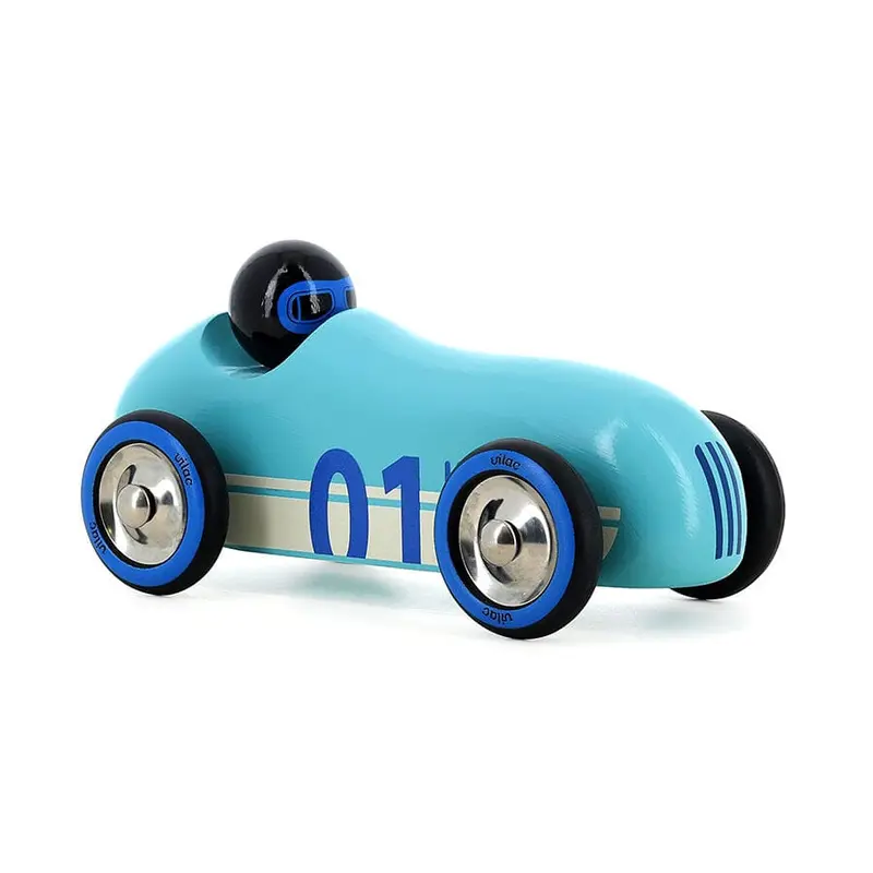 Voiture en bois, Old sport Compet Turquoise - VILAC
