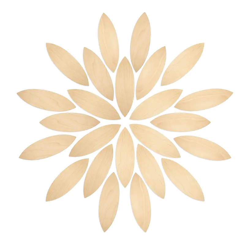 Wooden Petals Platform - Natural - 24 Pieces