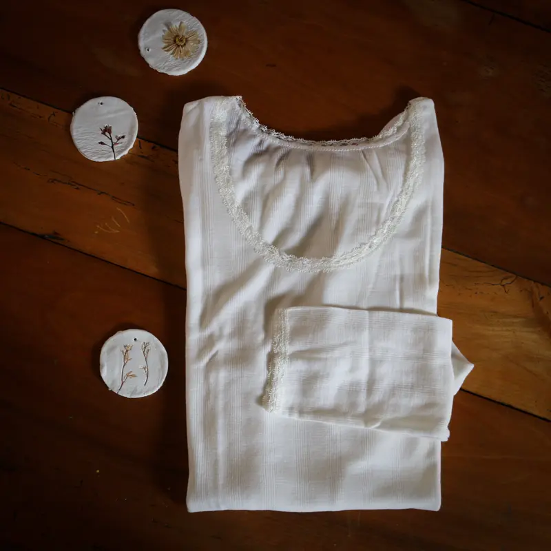 Wool & Silk Blouse Woman - Ecru - L only