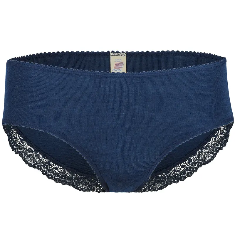 Wool & Silk Laces Woman Slip - Navy - 34-44