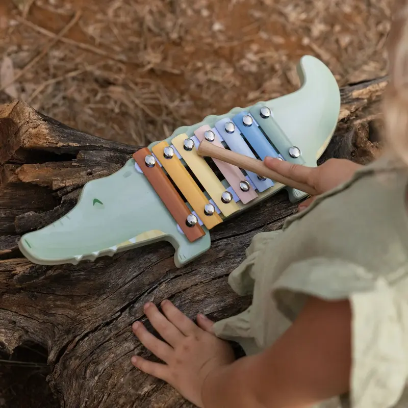 Xylophone Crocodile Safari Friends – instrument musical en bois