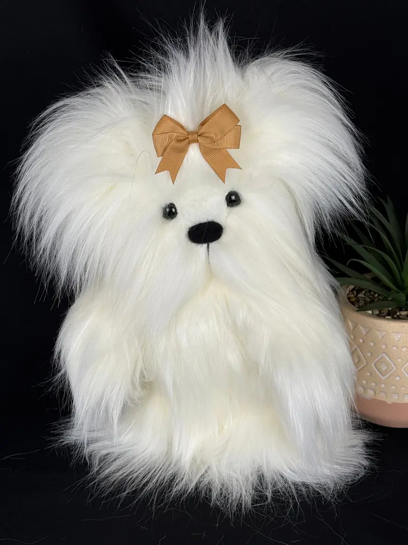 Yeti Bear ours en peluche de collection 30cm (11.8") ours décoration fausse fourrure OOAK peluche sculpture textile PIECE UNIQUE